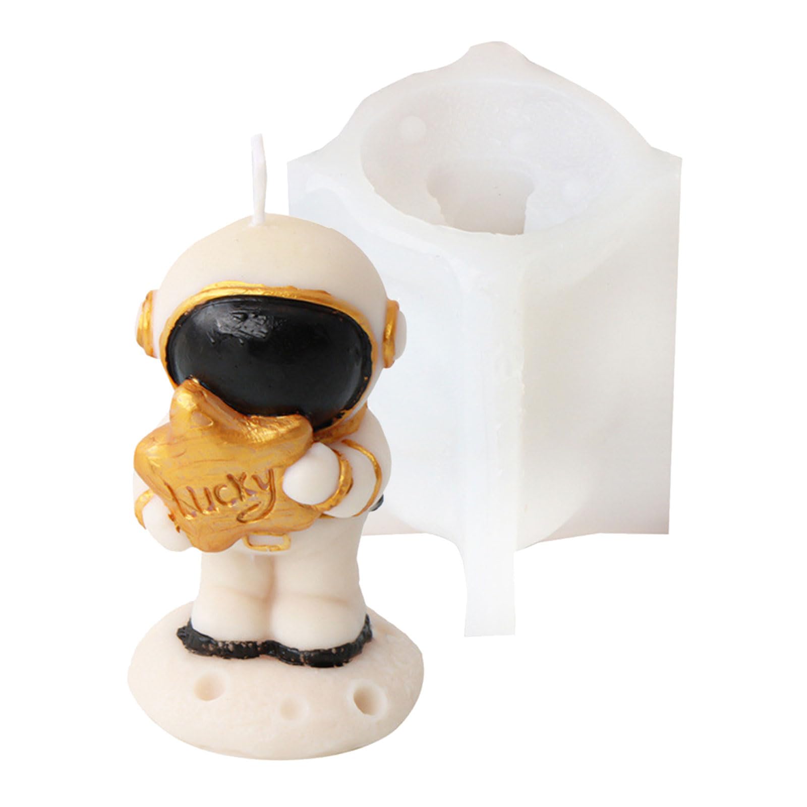 Nucelit Astronaut Figurine Silicone Molds for Home Decoration Space Silicone Molds for Epoxy Resin Wedding