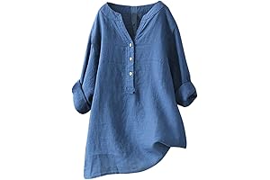 Womens Cotton Linen Shirts for Effortless Casual Style
