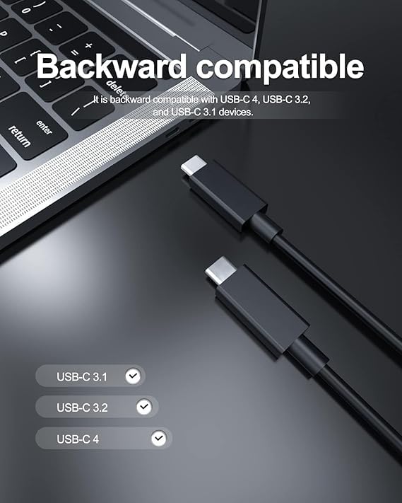 Image of USB C To C Cable 30CM, Type C To USB C 5Gbps, Type C To C Data Short Cable, For Fast Data Transfer and Charging USB type C External SSD and Android