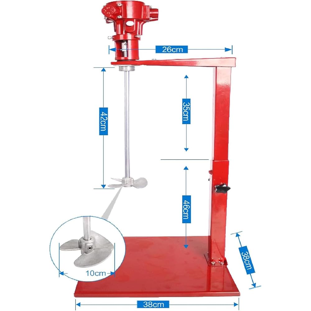 Mezclador de pintura neumático para cubos de 5 galones, velocidad variable 1500-2600 RPM, agitador de altura ajustable para revestimiento y mezcla de tinta
