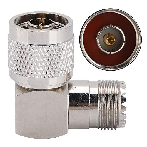 KIMISS N-Stecker auf Koaxial-Antennenadapter, PL-N-Ango-M-Buchse, Rechtwinklig für UHF-Stecker