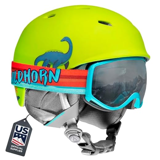 Wildhorn Spire Snow & Ski Helmet w/Goggles for Kids and Youth - ASTM Certified - US Ski Team Official Supplier