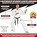 Ronin Karate Gi - Lightweight Student Karate Uniform - Professional quality made Kimono - Advanced 100% Cotton Martial Arts Kit - Great for all style Karate Training for Adults & Kids. (White, 5)
