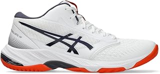 Men's Netburner Ballistic FlyteFoam Mid Top 3 Volleyball Shoes, 11.5, White/Indigo Fog