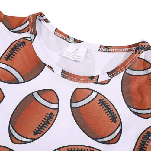 nebljgo Toddler Girls Rugby Short Sleeve Dress Knee Length Dress 2-8Y2