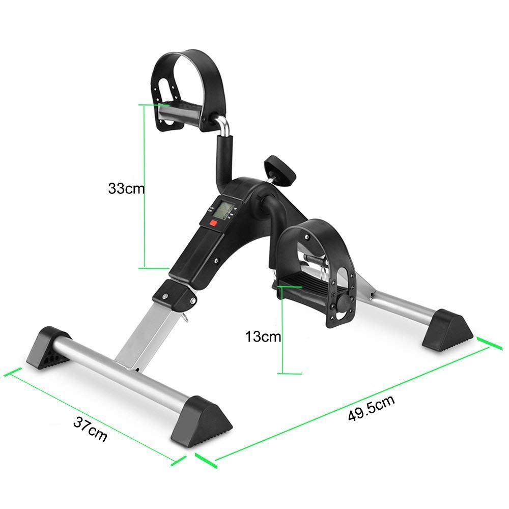 Venditore ambulante Pieghevole Deluxe con Display elettronico, Venditore ambulante di Cyclette per Il Recupero di Gambe e Braccia, Attrezzatura da Palestra per Riabilitazione Fitness per Anziani, PT