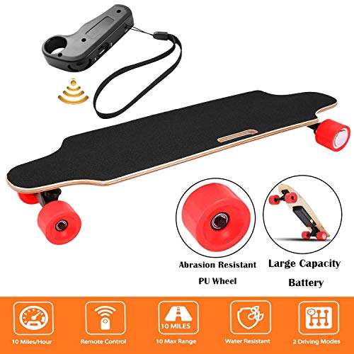 Aceshin Youth Electric Skateboard Electric Longboard 12 MPH Top Speed, 250W Motor,7 Layers