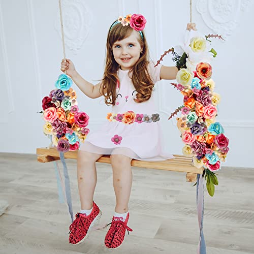 174 Pieces Mini Flower Heads Small Silk Fake Rose Daisy Tiny Artificial Rose Head For Scrapbooking Sewing Embellishment Home Wedding Wreath Birthday Diy Decor Crafts, 2 Cm And 4 Cm #TOP5