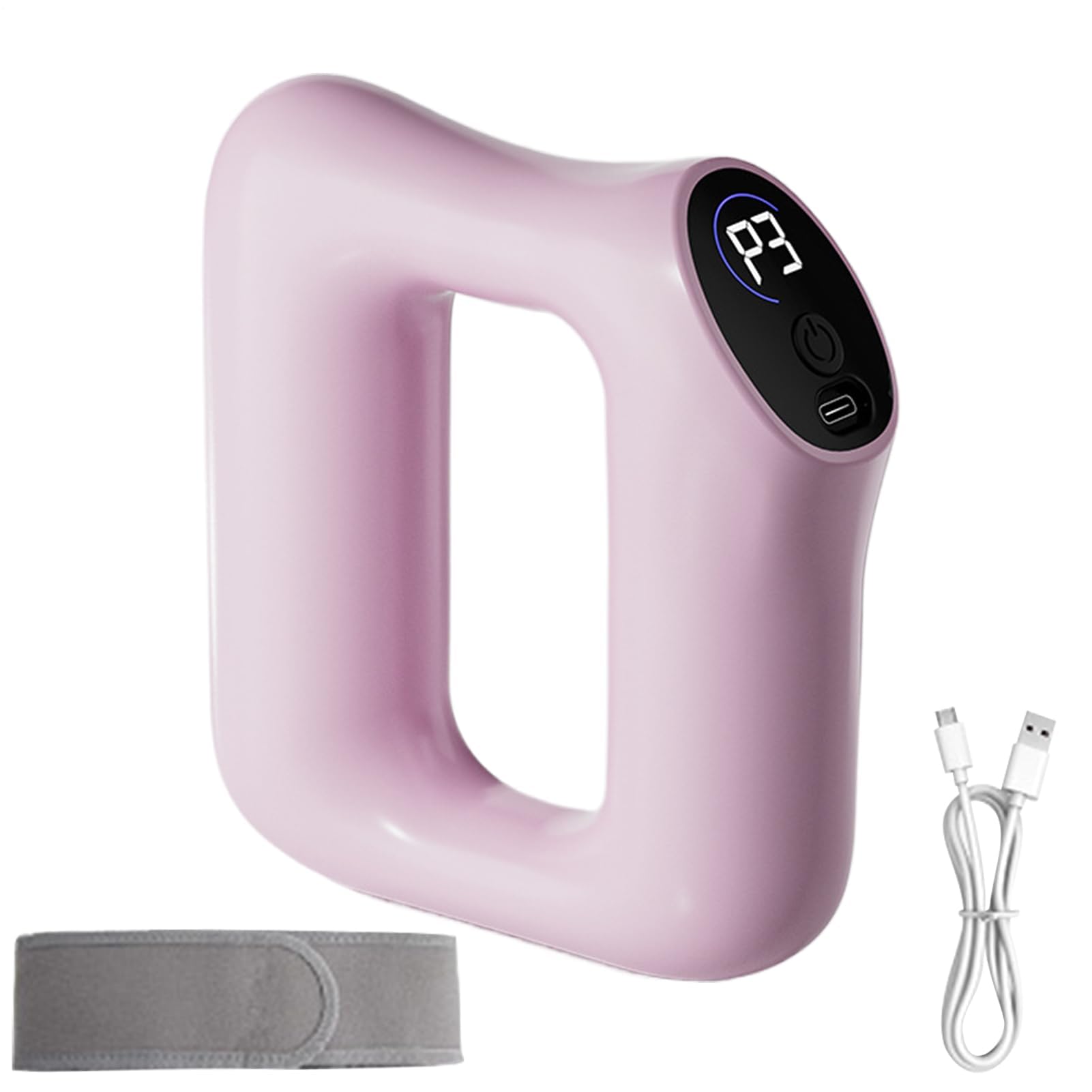 Multifunctional Full-Body Fascia Ring,Silicone Deep Tissue and Fat Burning Workouts,Ergonomic Electric Fascia Massager,Abdominal Massage Tool for Belly Neck Waist Arms Legs (Pink)