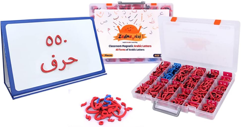 Arabic Classroom Magnetic Alphabet Letters Kit 278 Pcs with Single-Side Magnet Board Foam Alphabet Letters in All Arabic Alphabet Forms for Preschool Kids