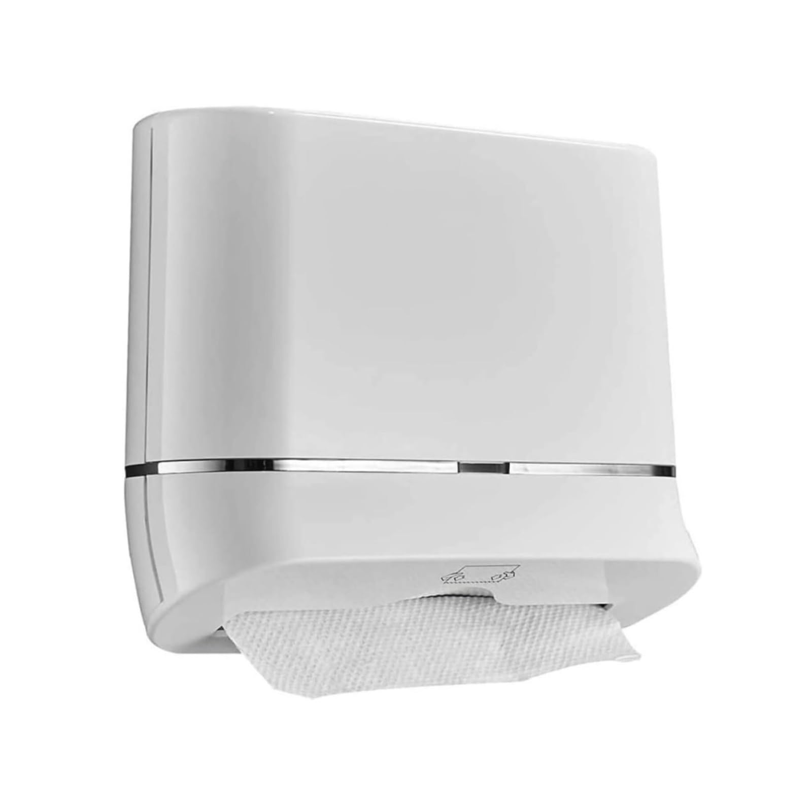 Paper Towel Dispenser Wall Mount, No-Drill Adhesive Installation, ABS Tissue Holder