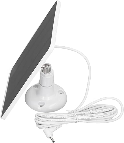 Estink Solar Panel Charger 10W IP65 for Cam Battery, Lightweight ABS with Monocrystalline Silicon, 360 Rotatable Bracket & 9.8ft Cable for Outdoor