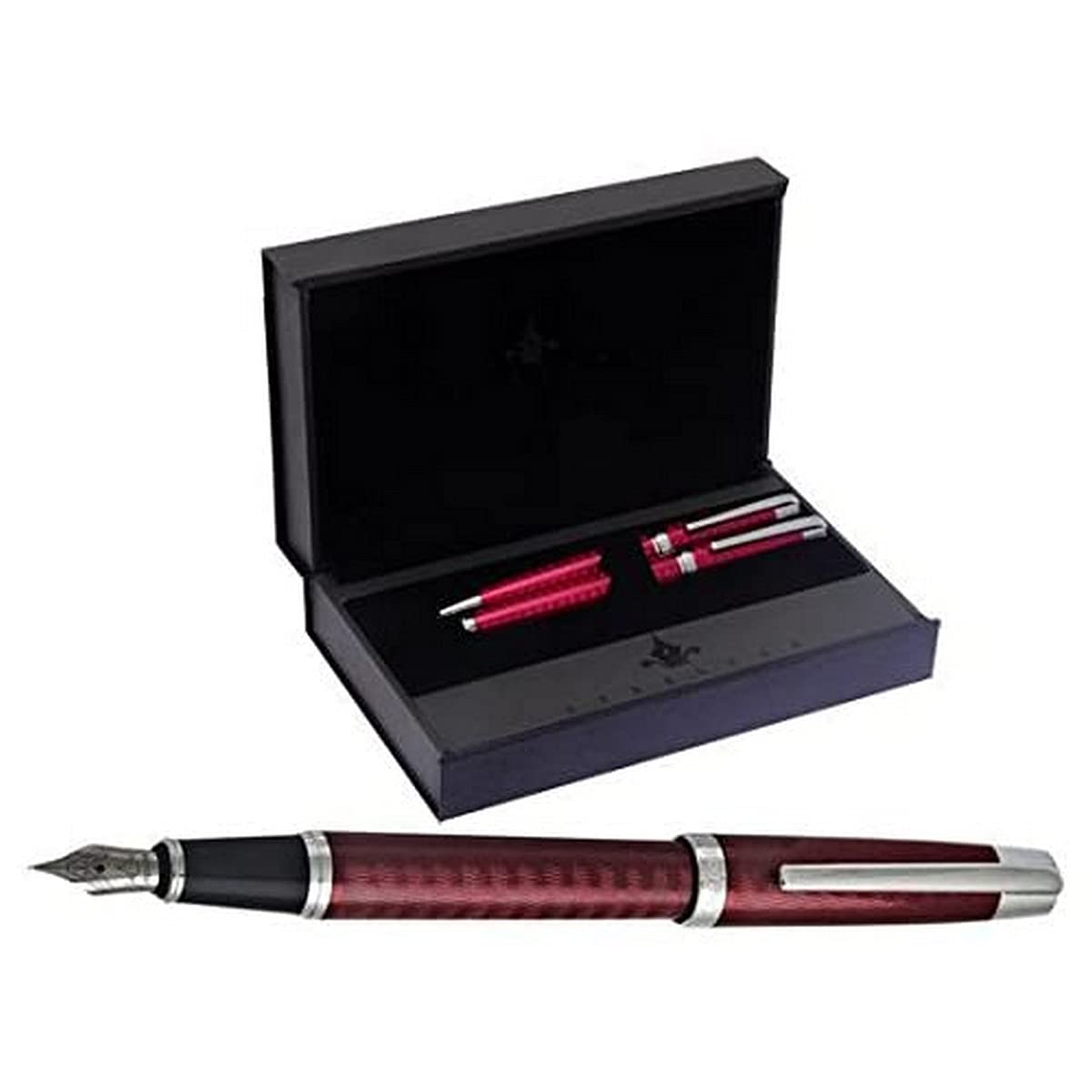Steelpen Carens Serisi 263 Bordo Dolma Kalem+Tükenmez Kalem