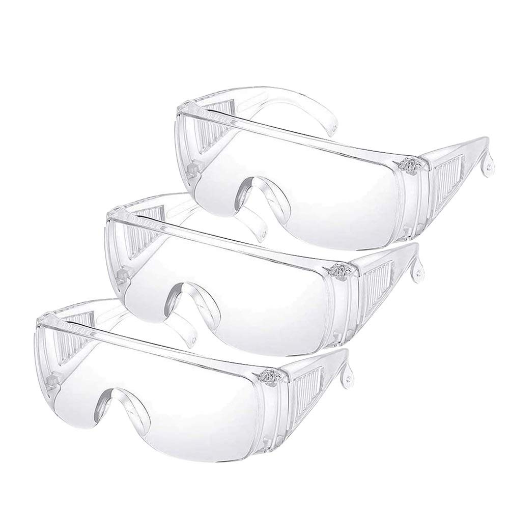 HUBO SPORTS TPU Clear Safety Glasses Personal Protective Equipment Standard Transparent Goggles UV Protection Adult with Anti Fog Scratch Resistant Lenses (3 Pair) (B086BLBWP8) Amazon Price History, Amazon Price Tracker