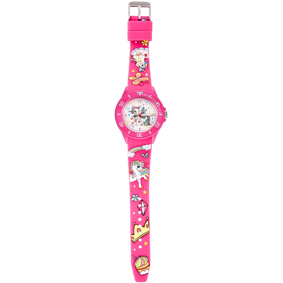 Alienwork Kids Reloj Infantil Niño Niña Tiempo de Aprender Impermeable 5 ATM