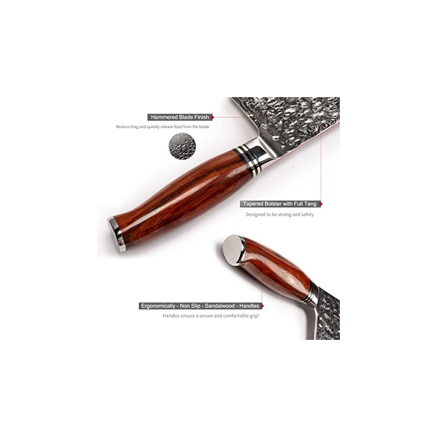 YARENH-Chef-Knife-8-inch-Professional-Kitchen-KnifeSharp-Damascus-Stainless-Steel-Blade73-LayersHigh-CarbonFull-TangDalbergia-Wood-HandleGift-Box-PackagingHTT-Series YARENH Damascus Chef Knife 8-Inch,73-Layer Steel,Sandalwood Handle,Rust-Proof,Sharp Kitchen Knife