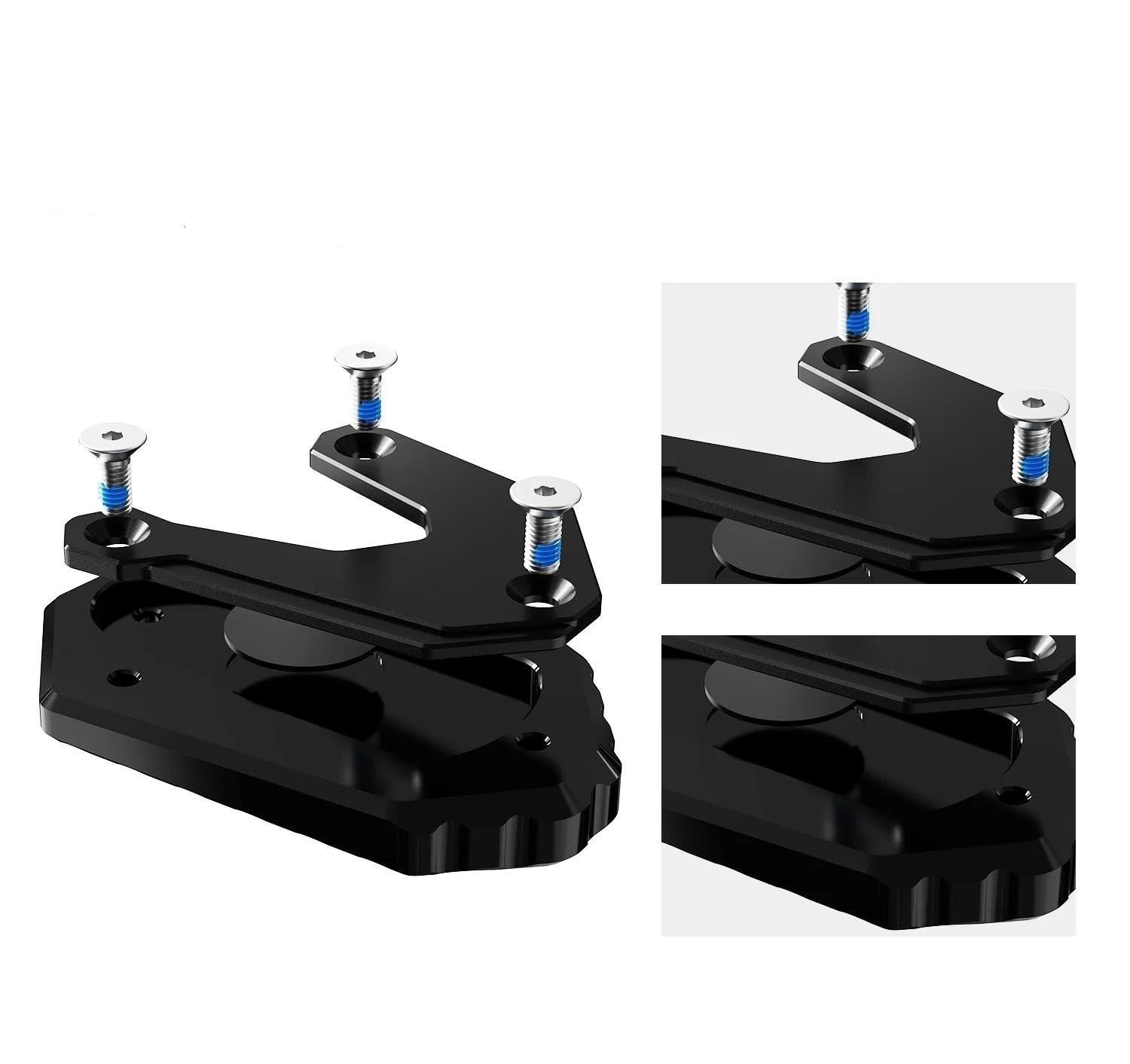 CNC Motorcycle Kickstand Pad - Aluminum Extension Plate For