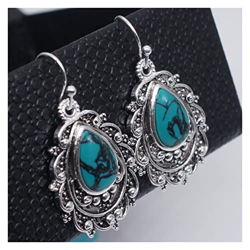 Boucles d'oreilles bleu goutte femme légères sans irritation