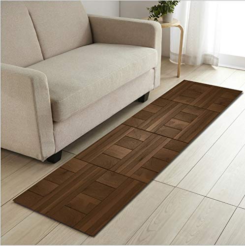 OPLJ Floor Mat Carpet for Living Room Kitchen Carpet Wood Painting Rectangle Sofa Bedroom Rug Bedside Mats Rug A2 40x120cm