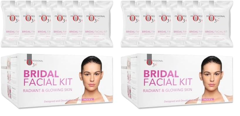 O3+ Bridal Facial Kit for Radiant and Glowing Skin - Suitable for All Skin Types (120g X Pack of 12)