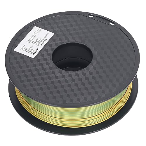 1.75mm PLA Filament,Triple Color Filamen 3 Color Gold Green Purple Silk Filament 3D Printer Consumable 3D Printer Filament Suitable for 3D Printers