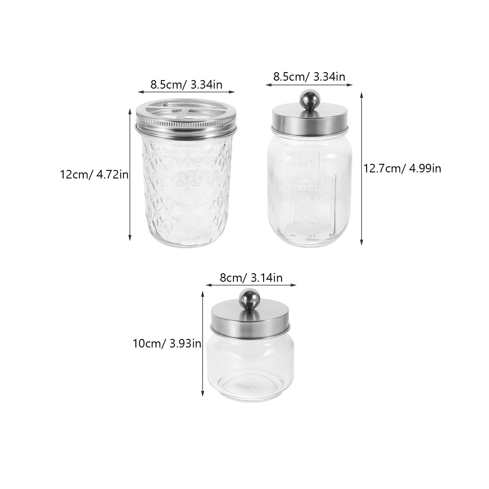 Soporte para Cepillos de Dientes Diseño Clásico y Funcional Set de Accesorios para Baño de 5 Piezas Dispensador de Jabón Espumoso y Tarros de Vidrio para Baño Familiar