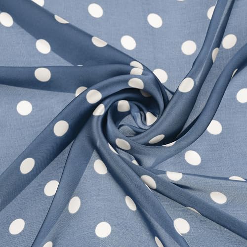 Women 1950s Polka Dots Vintage Scarf, Retro Square Silky Satin 50s Neckerchief Head Wrap Bandanas Neck Scarves4