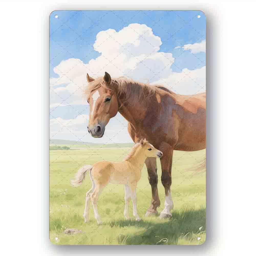 peiyeety Tin Signs Vintage Horse Mens Womens Decorative Aluminum Sign Wall Sticker Bar Restaurant Cafe Pub Sign Decor 8x12 Inch Halloween