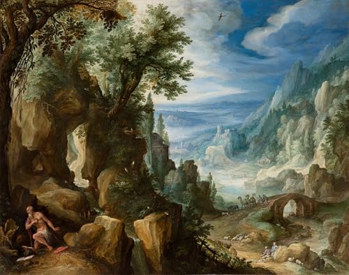 Paysage Montagneux Paul Bril 60x90cm : Rompez la Monotonie des Murs Blancs avec SERENDIPITP