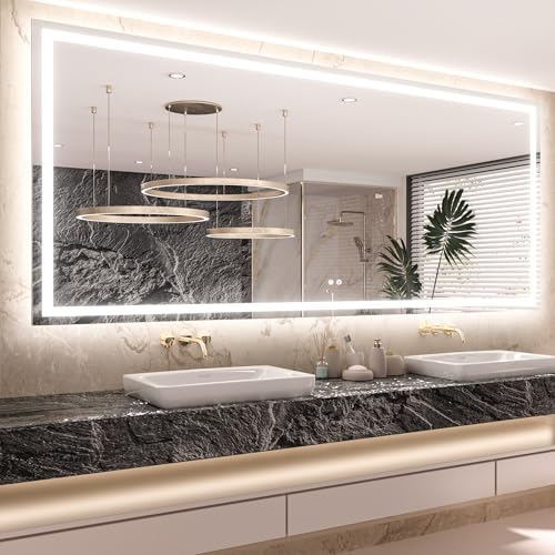 Keonjinn 84x40 Inch LED Bathroom Mirror