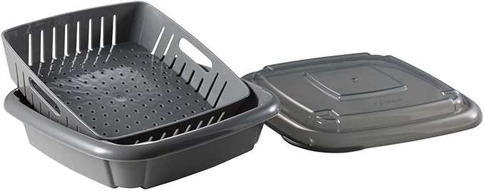 Hutzler Bitty Box Berry Keeper, 9-Ounce, Gray