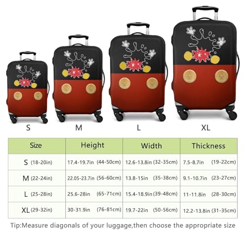 3 Pieces of Luggage Cover Travel Suitcase Protector, Cartoon Mouse Suitcase Sleeve Covers Set of 3 Fits 20 24 28 Inch Baggage, Elastic Washable Baggage Covers for Set of 3 Luggage (S&M&L)3