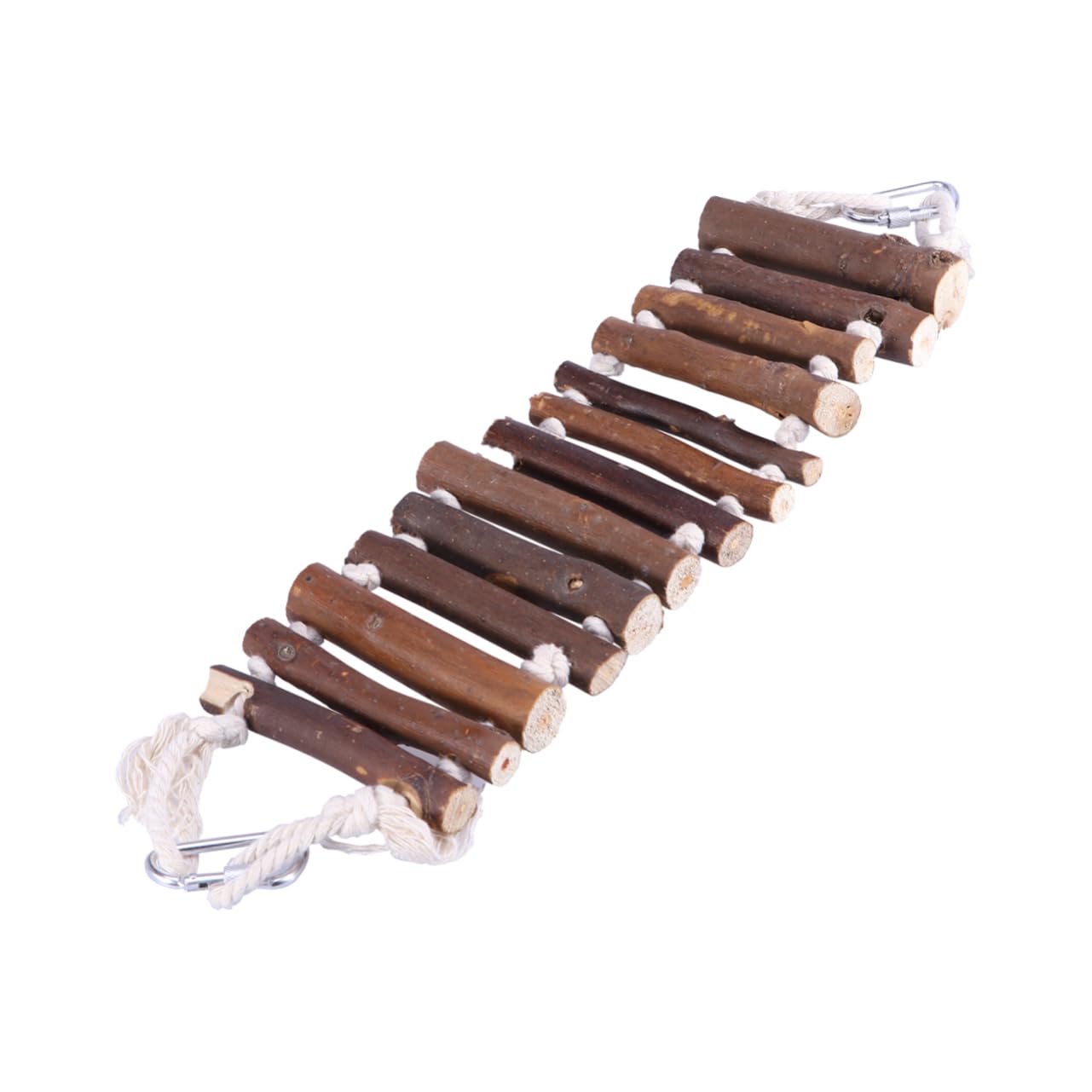 CIYODO Wooden Bird Ladder Swing for Parrots Flexible Bridge for Cockatiels and Parakeets Random Color Climbing Accessory for Pets