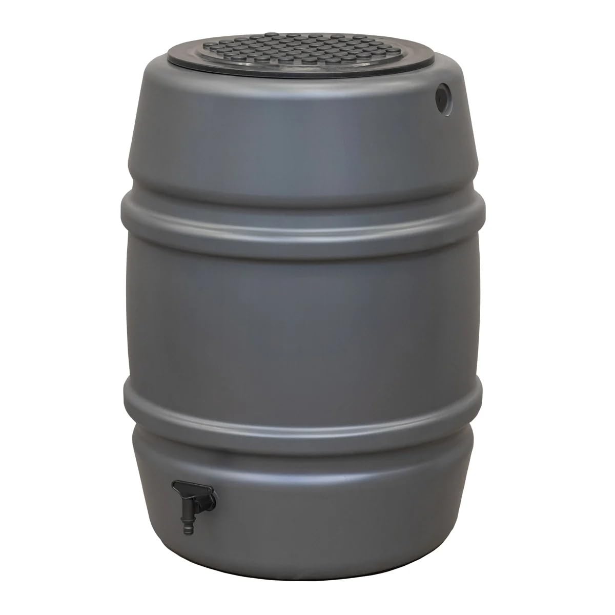 Harcostar 168 Litre Grey Water Butt With Lid and Tap (No Stand or Diverter included)
