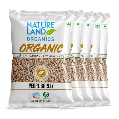 Image of Natureland Organics Pearl Barley 500 Gm (Pack of 5) - Organic Barley