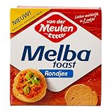 Van der Meulen Melba Toast um - 4 Packungen x 110 Gramm