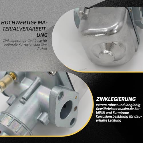 CeyKvo Vergaser 16mm 16N1-11 für Simson S50 S51 S70 DDR Mofa Moped, 1. Wahl Qualität – inkl. Vergaser Reinigungsset, Kraftstofffilter & Dichtungen