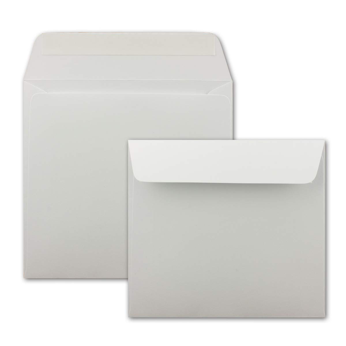 400 buste quadrate per lettere, colore bianco, 15,5 x 15,5 cm, 120 g/m², con chiusura adesiva, resistenti senza finestra, dal vostro Glüxx-Agent