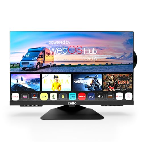 Cello Téléviseur Intelligent sans Cadre C2224WSF 12V 22 Pouces avec Lecteur DVD intégré, WebOS Play Ultra-Rapide, Haut-parleurs au Son Parfait, Bluetooth -...