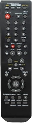 Mando a distancia de repuesto compatible con Samsung DVD-P241 DVD-P241A DVD-HD755 DVD-HD755X DVD-HD845 DVD-P341 DVD VCR Combo Player Recorder