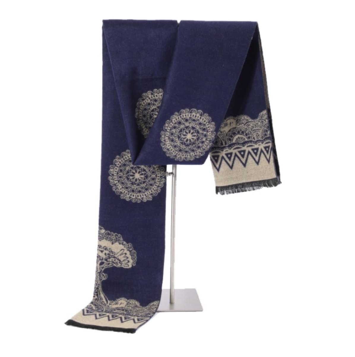 Chal Estolas Bufanda Chal Fular Bufanda De Invierno Hombres Bufanda Cálida Color A Juego Chal Hombre Casual Chal Bufanda Estolas(Blue)
