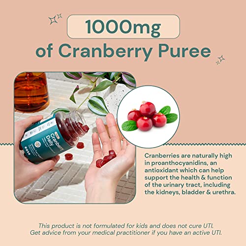 Ease - Cranberry Daily, Antioxidant-Rich Cranberry Gummies, Cleansing Cranberry Supplement, Supports Daily Urinary Tract Health For Women And Men, Easy-To-Take Vitamins, 60 Gummies #TOP5
