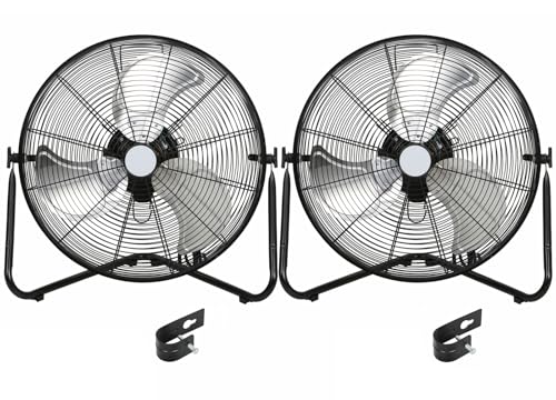 BILT HARD 20' High Velocity Floor Fan, 4600 CFM 3-Speed Industrial Shop Fan with Wall-Mounting...