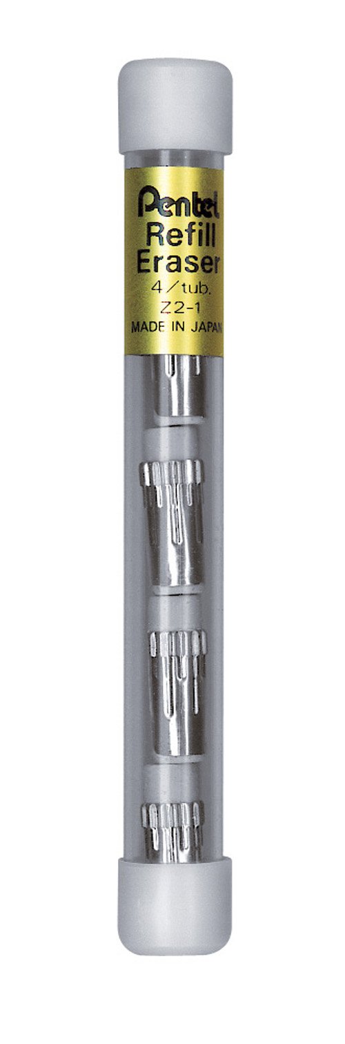 Pentel Radiergummi-Minen Nachfüllpack – 12 Röhren à 4 Stück, Für Druckbleistifte