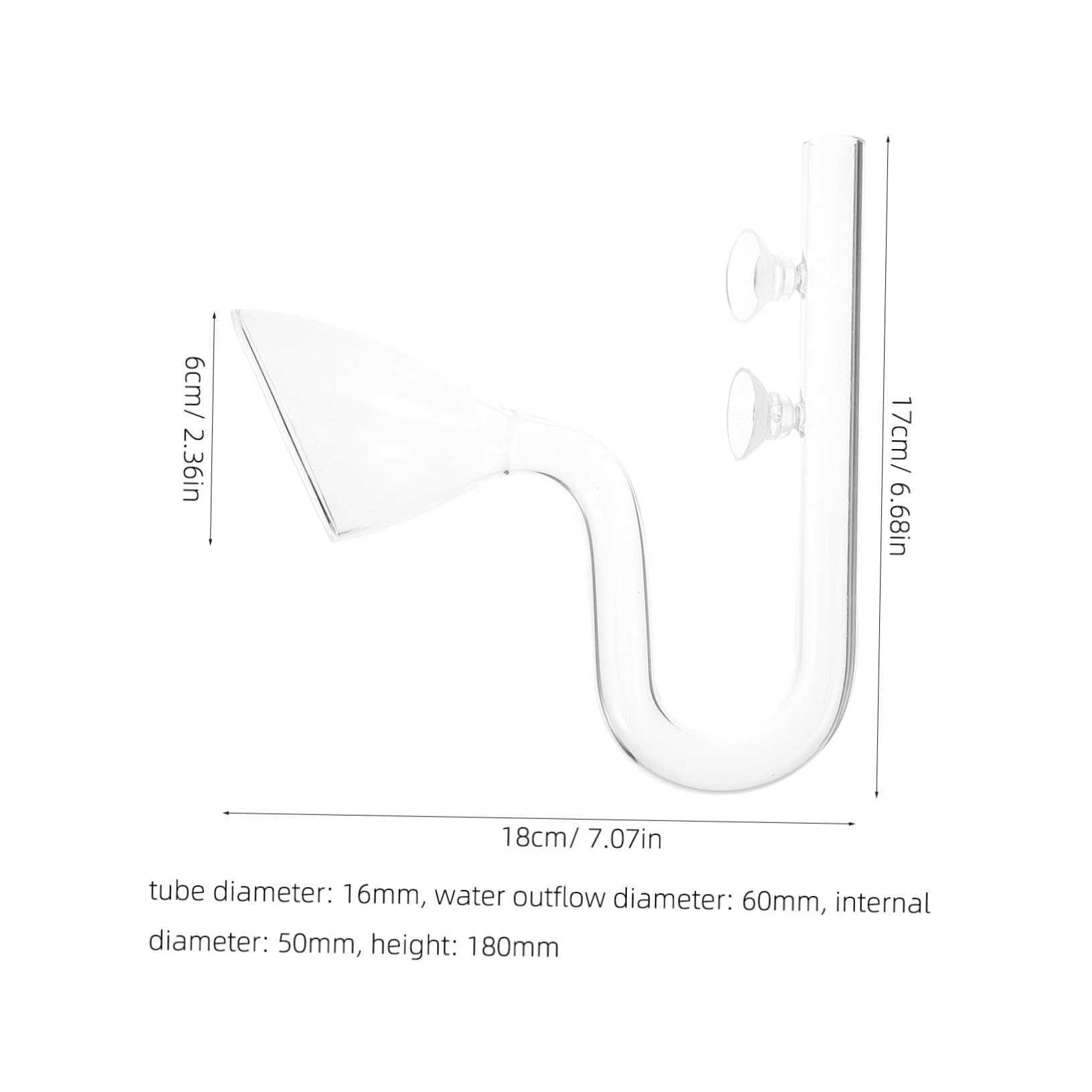 GALPADA Professional Glass Water Outlet for Aquariums Durable Fish Tank Water Flow Tubing Replacement for Old Broken Outlets