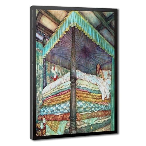 Impression sur toile princesse et pois Edmund Dulac 50cm