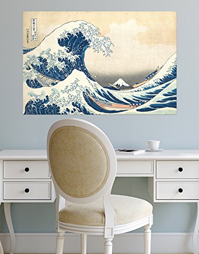 Pôster impresso The Great Wave Off Kanagawa por Katsushika Hokusai Impressão ecológica livre de PVC