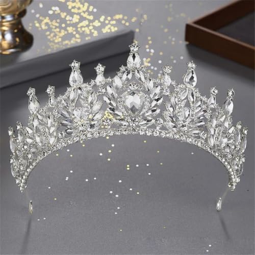 Tiara barroca para mujer de diseño exclusivo para novias con cristales brillantes 5