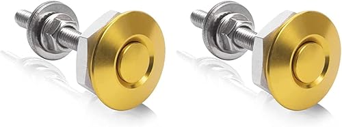 Xotic Tech - Kit de cierre de tapa para parachoques con botón de liberación rápida universal para coche (amarillo)