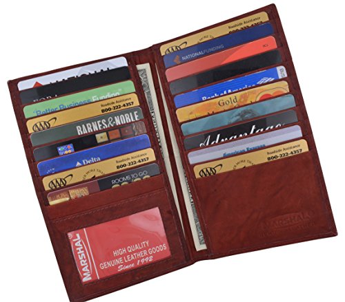 Credit Card and Checkbook Holder Without Snap style - mw1529CFburgundy2